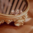 Image 5 of Rose gold plated silver stud earrings with hearts