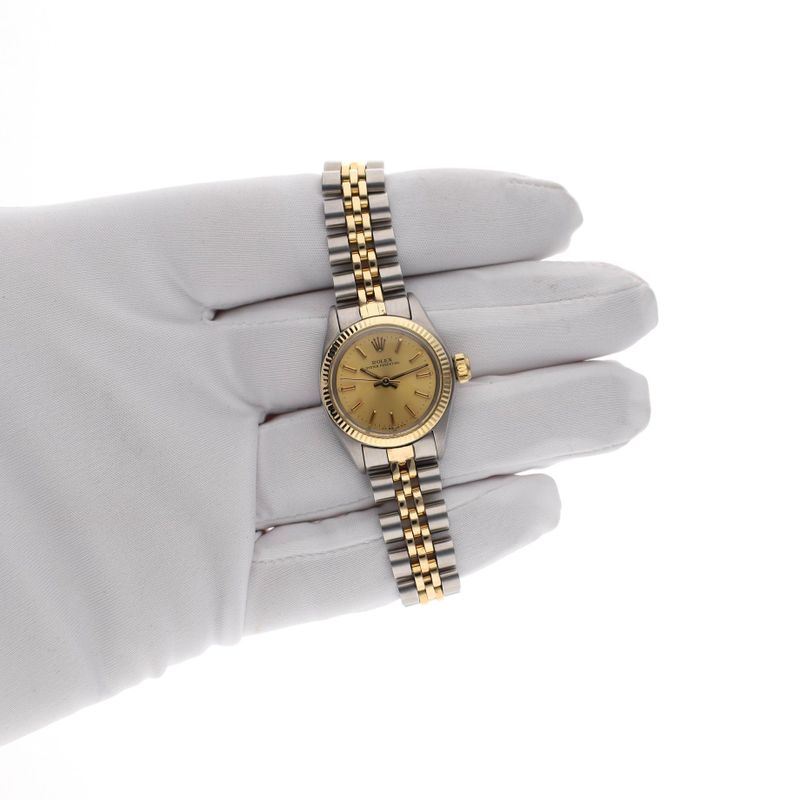 Image 7 of Rolex Oyster Perpetual 26mm Ref. 6719; Vintage gold/steel ladies watch