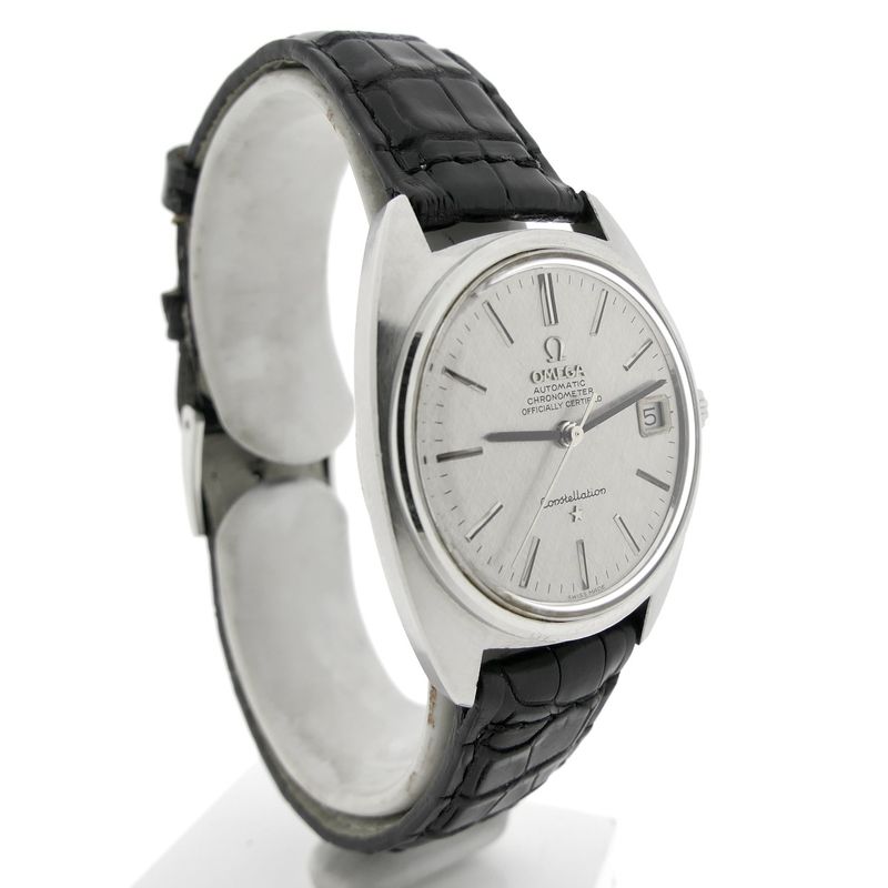 Image 3 of Omega Constellation Automatic Chronometer; Vintage horloge met 'linen' wijzerplaat