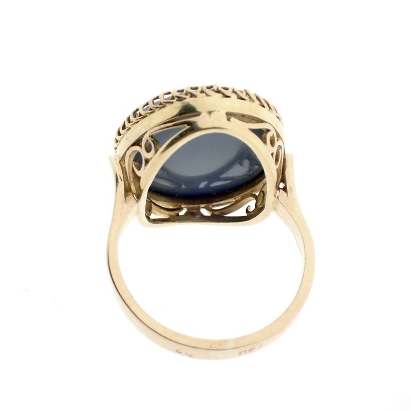 Image 8 of 18K Gold Ring with Triple Opal | Vintage