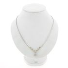 Image 1 of Bicolor Gold Necklace with Fixed Pendant and Diamonds; 0.45 ct.