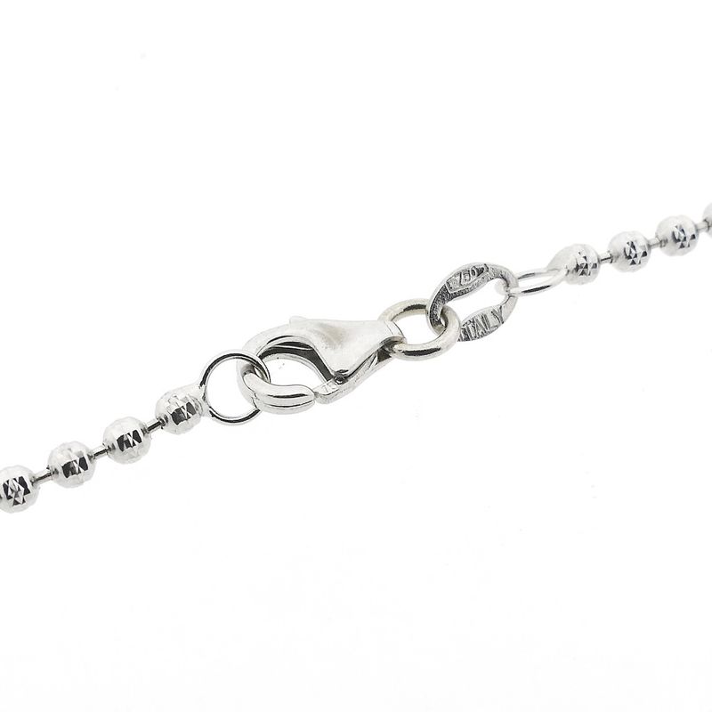 Image 3 of White gold ball link chain