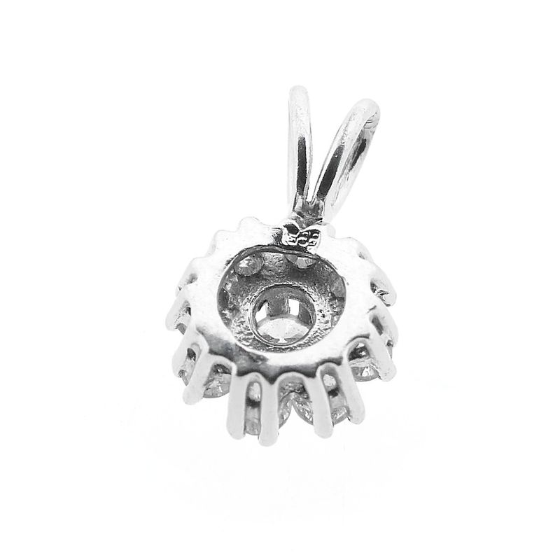Image 6 of White gold minimalist pendant with diamond | 0.34 ct.