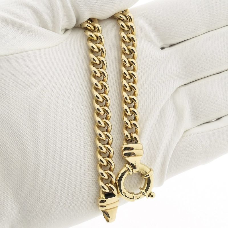 Image 9 of Gold gourmet link bracelet | 22 cm