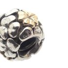 Image 5 of Pandora charm; Silver with gold; Lucky Clover