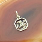 Image 2 of Gold zodiac sign pendant; Cancer