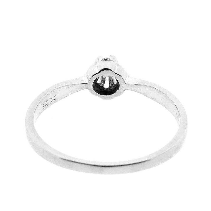 Image 6 of White gold solitaire ring with diamond | 0.05 ct.