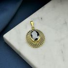 Image 7 of Gold pendant with hematite