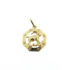 Image 1 of Gold zodiac sign pendant; Capricorn