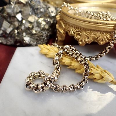 8 carat jasseron link chain Image 2 of 8 carat jasseron link chain