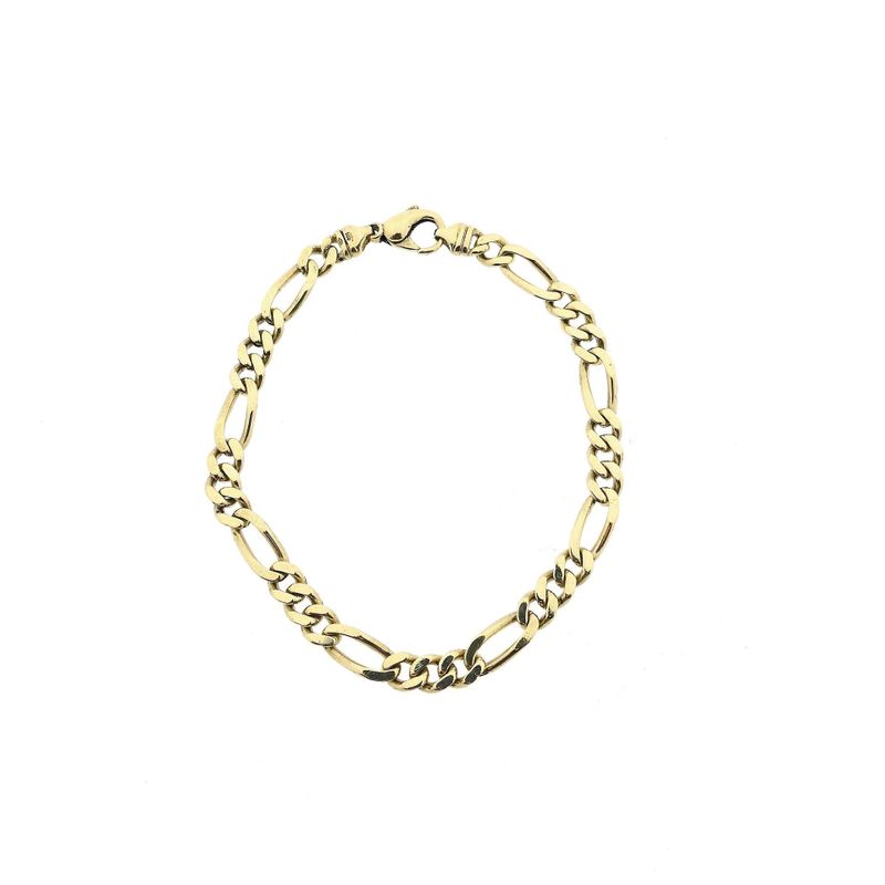 Afbeelding 3 van Gouden Figaro schakelarmband | 22,5 cm