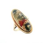 Image 1 of Gold ring with moss agate | Vintage