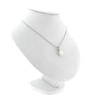 Image 6 of White gold pendant with pearl and diamonds; 0.21 ct.