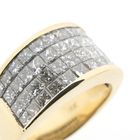 Image 3 of Gold pavé ring with diamonds; 4.16 ct.