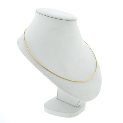 Image 2 of Gold round omega link necklace