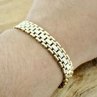 Image 2 of Bicolor gold Bismarck link bracelet