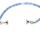 Image 4 of Light blue topaz bead bracelet with white gold clasp