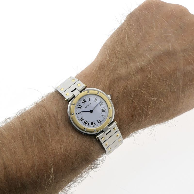 Image 16 of Cartier Santos Ronde 32mm 8191; 18k. Gold/steel watch
