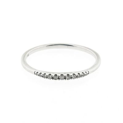 Image 2 of White gold ring with diamond | 0.05 ct.