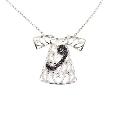 Image 1 of Silver necklace with zirconia