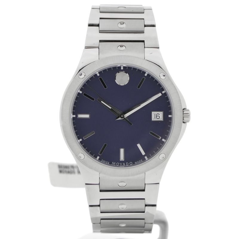 Image 1 of Movado SE; Quartz men's watch with blue dial; 0607513