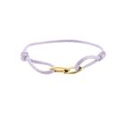 Image 1 of Forever Knots® Handcrafted Lilac Satin Bracelet with Gold Link