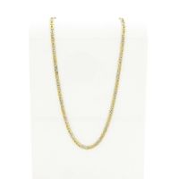 Two-tone gold navy link chain.