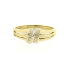 Image 3 of Gold ring with diamonds; 0.01 ct.