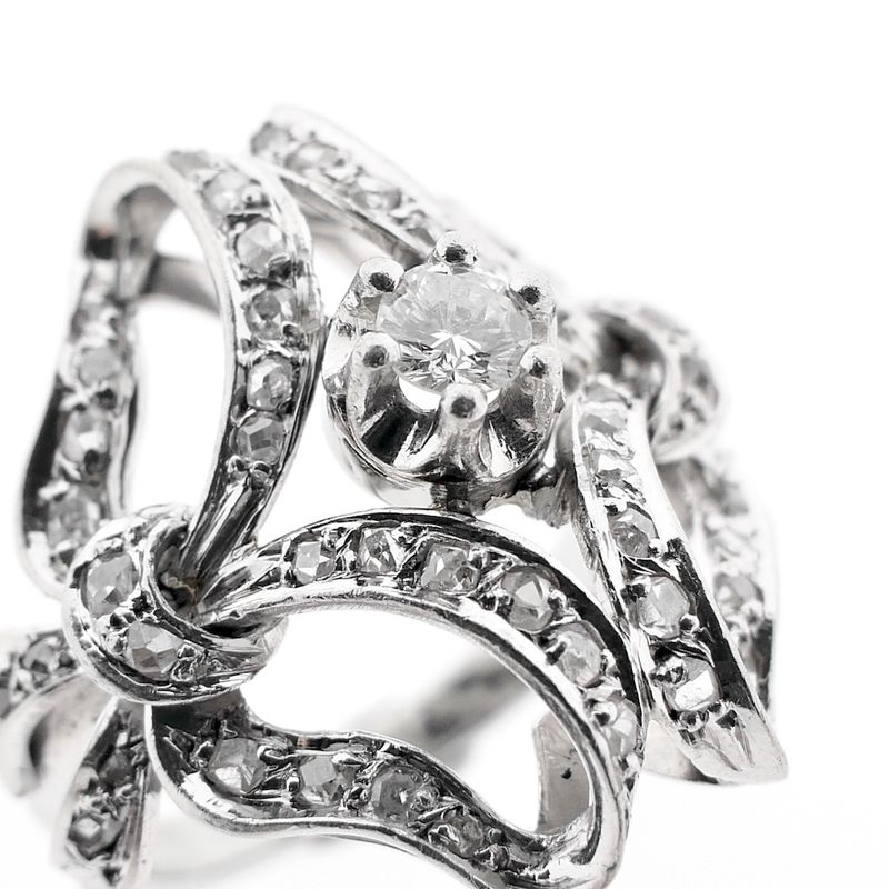 Image 3 of White gold ring with diamonds 0.40 ct.