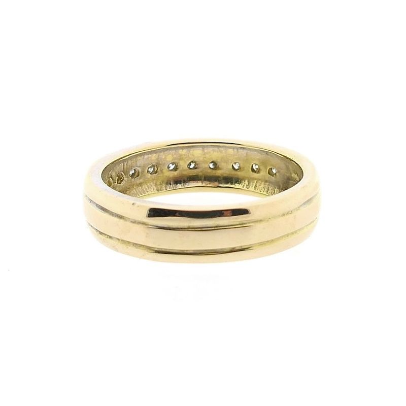 Image 4 of Gold ring with diamonds; 0.10 ct.