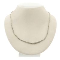 Uncut diamond bead necklace with gold clasp