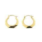 Image 8 of Gold faceted hoop earrings | Ø 17 mm