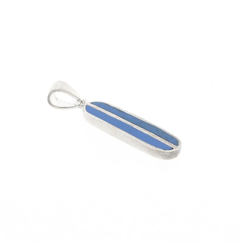 Image 4 of Silver Pendant; Blue Oval