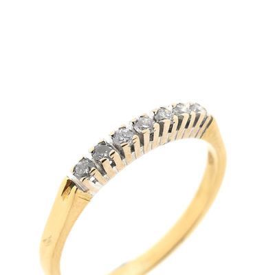 Gold ring with diamond; 0.21 ct. Image 2 of Gold ring with diamond; 0.21 ct.