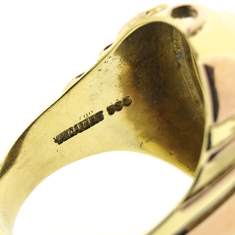 Image 7 of Two-tone gold ring with white opal