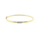 Image 1 of Diamond gold bangle with diamonds; Size M