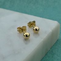 Gold ball stud earrings