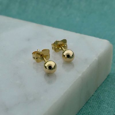 Image 1 of Gold ball stud earrings