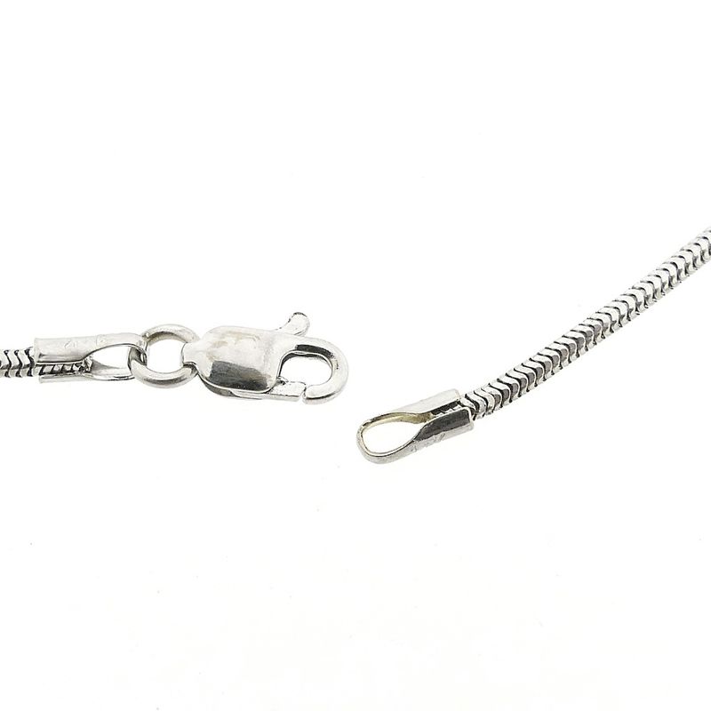 Image 3 of White gold snake link chain | 40 cm