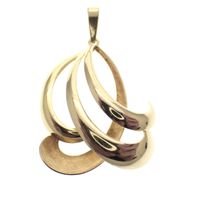 Golden fantasy pendant