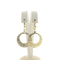 Round gold earrings