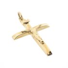 Image 5 of Gold pendant of cross with corpus | INRI