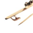 Image 7 of Antique gold brooch with diamonds; approx. 0.40 ct.