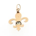 Image 7 of Rose gold French lily pendant with rose-cut diamond | Approx. 0.30 ct.