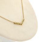 Image 3 of Gold necklace with fixed pendant and diamonds; 0.135 ct.