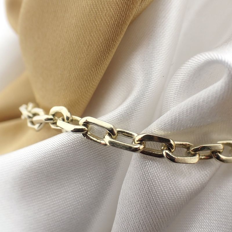 Image 7 of Gold anchor link bracelet | 20.5 cm