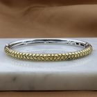 Image 2 of Silver TiSento slave bracelet with gold plating; Size S