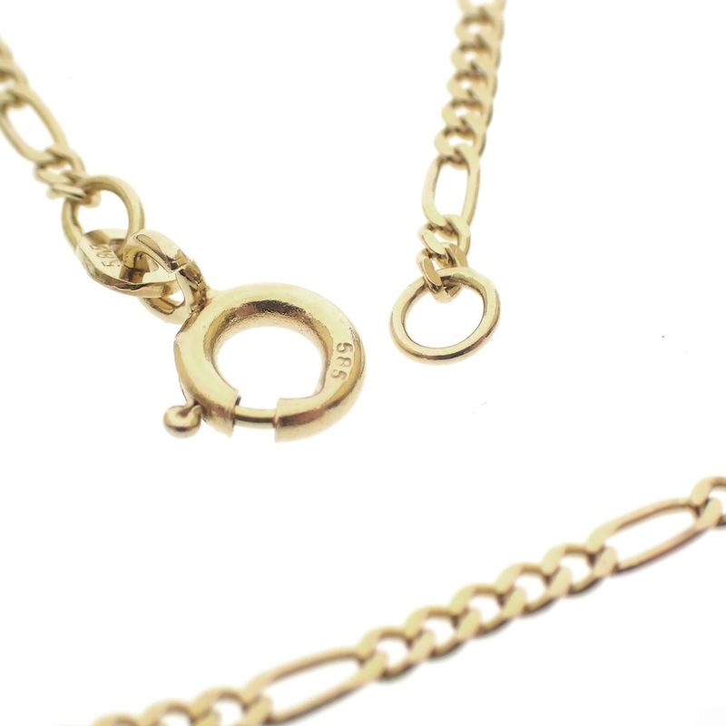 Image 5 of Gold Figaro link chain | 45 cm