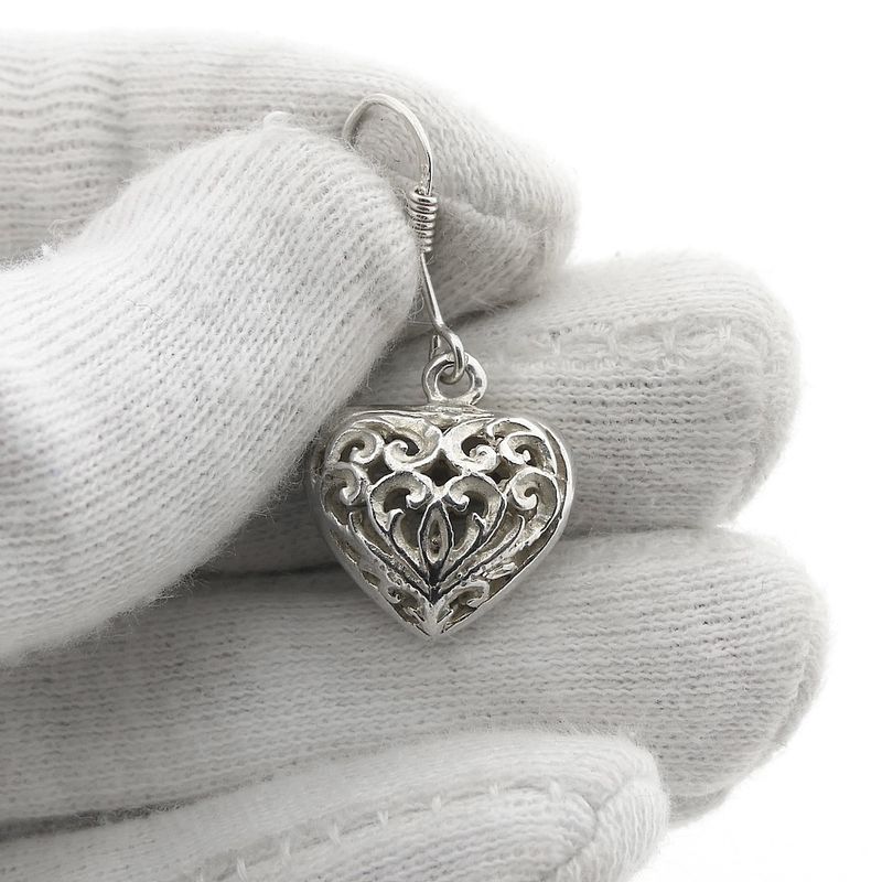 Image 7 of Silver earrings with heart