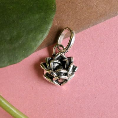 Image 2 of Silver Buddha to Buddha pendant; Lotus